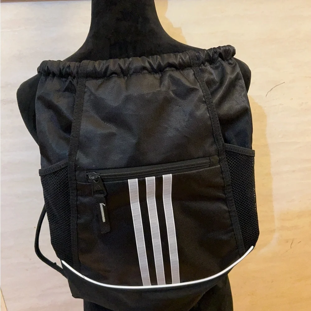 Adidas Alliance ll Black and White Drawstring Backpack